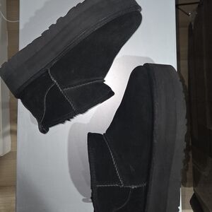 UGG Black Suede Ankle Booties